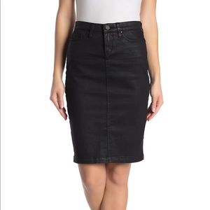 Blank NYC Coated Denim Pencil Skirt 26 Small